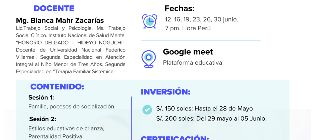 CURSO DE PARENTALIDAD POSITIVA. RETOS EN LA CRIANZA CONTEMPORÁNEA